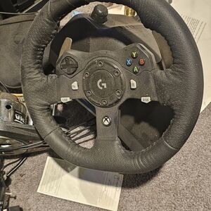 Racing wheel and pedals